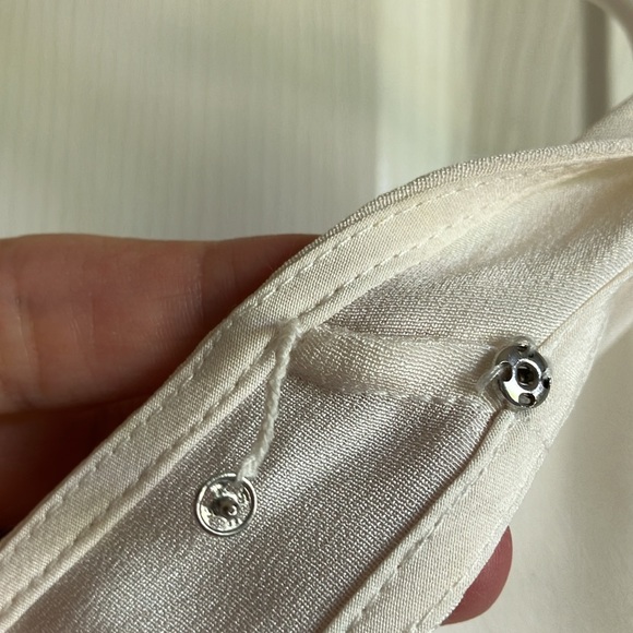 J Crew Cream Silk Shell 0 - Picture 4 of 8